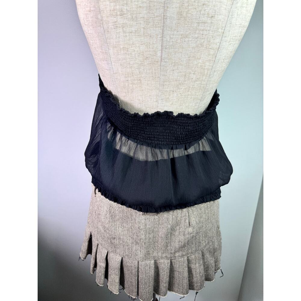Vintage Y2K Wet Seal Black Ruffle Halter Top Size M - Picture 4 of 6